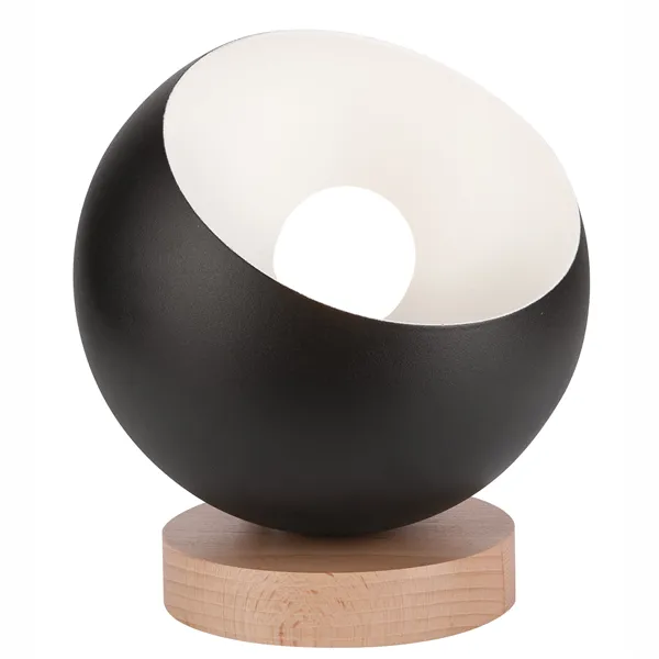 LN - 1.D.14 AVA BALL 1-point black table lamp with a metal hemisphere