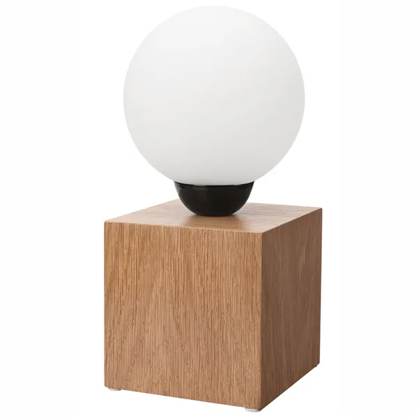 LN-1.D.15 EMI BALL 1-light wooden table lamp with a shade