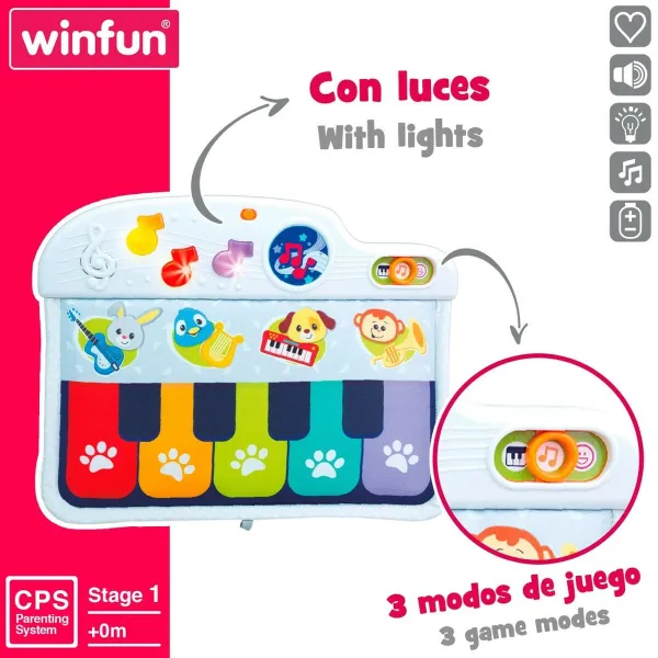 Interaktiivinen piano vauvalle Winfun 42 x 3 x 32 cm (4 osaa)