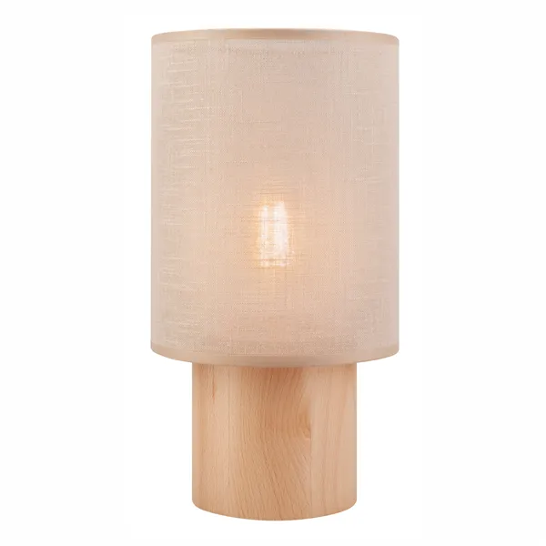 LN - 1.170 ARI TABLE 1-light wooden table lamp with a lampshade