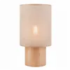 LN - 1.170 ARI TABLE 1-light wooden table lamp with a lampshade