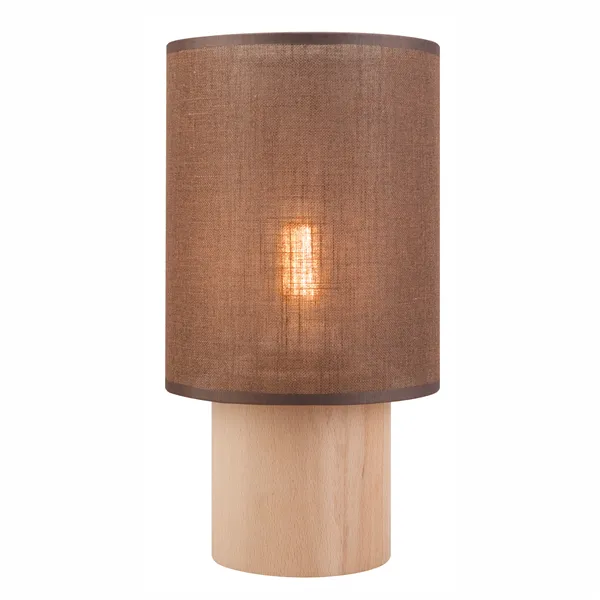 LN - 1.170 ARI TABLE 1-light wooden table lamp with a lampshade