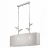 LM - 2.171 NOEMI 2-light silver hanging lamp with a lampshade