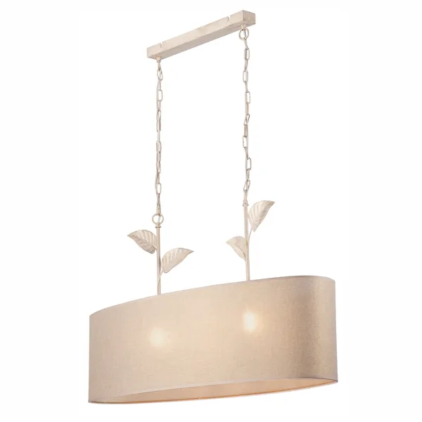 LM - 2.171 NOEMI 2-light gold hanging lamp with a lampshade