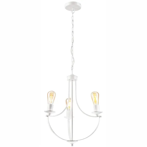 LM - 3.173 GINA 3-light white metal chandelier