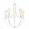 LM - 5.173 GINA 5-light white metal chandelier