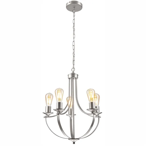 LM - 5.173 GINA 5-light silver metal chandelier