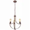 LM - 3.173 GINA 3-light brown metal chandelier