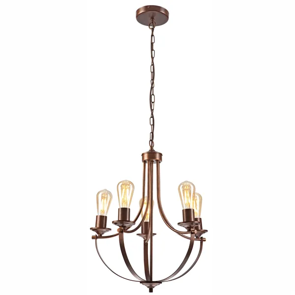 LM - 5.173 GINA 5-light brown metal chandelier