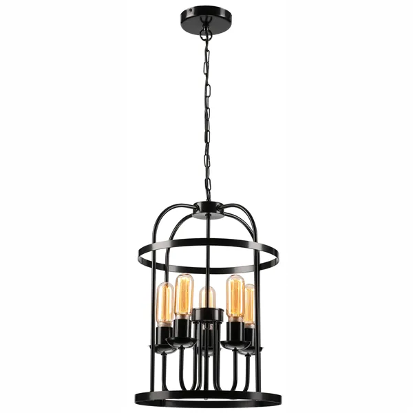 LM - 5.174 CONSTANTINE 5-light chandelier black ''cage''