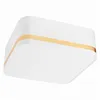 LM-2.211 OTHELIA ceiling lamp with a 2-light lampshade, white with a gold stripe