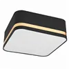 LM-2.211 OTHELIA ceiling lamp with a lampshade, 2-light, black with a gold stripe