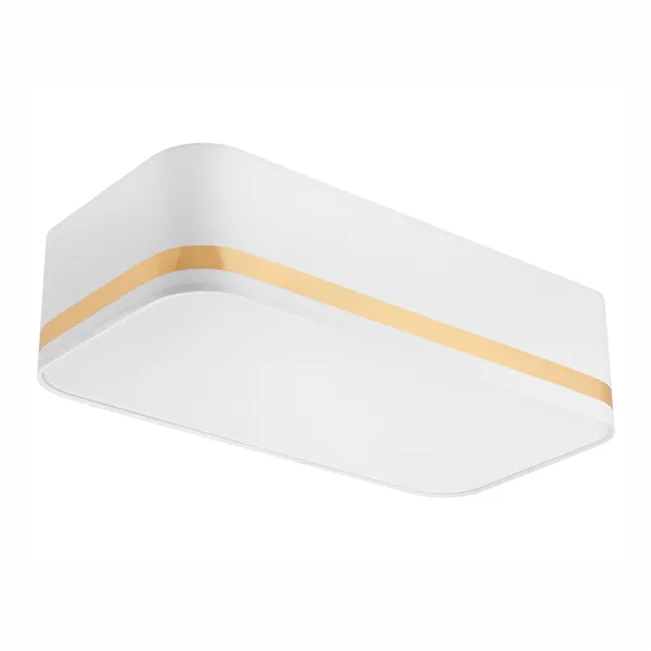 LM-2.113 GILLIAN ceiling lamp with a 2-light lampshade, white with a gold stripe