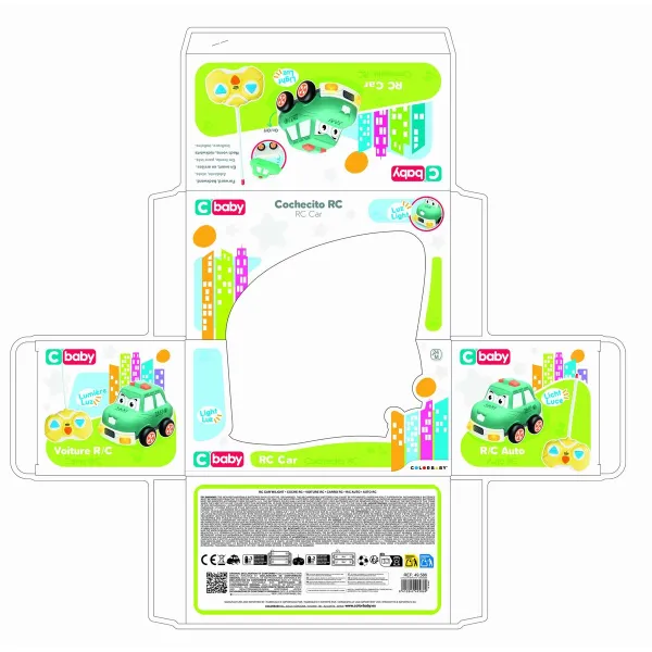 Ar Pulti Vadāma Automašīna Colorbaby Zaļš 13 x 9 x 10 cm (6 gb.)