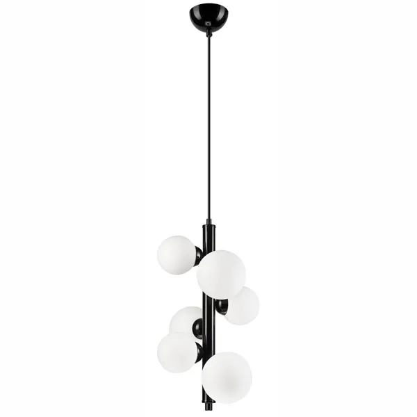 LM-6.204 LARRY 6-bulb tube hanging lamp with ball shades