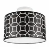 LM-1.1.91/A PRINT 1-light pendant lamp with a printed lampshade