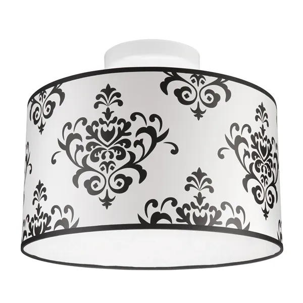 LM-1.1.93/A PRINT 1-light pendant lamp with a printed lampshade