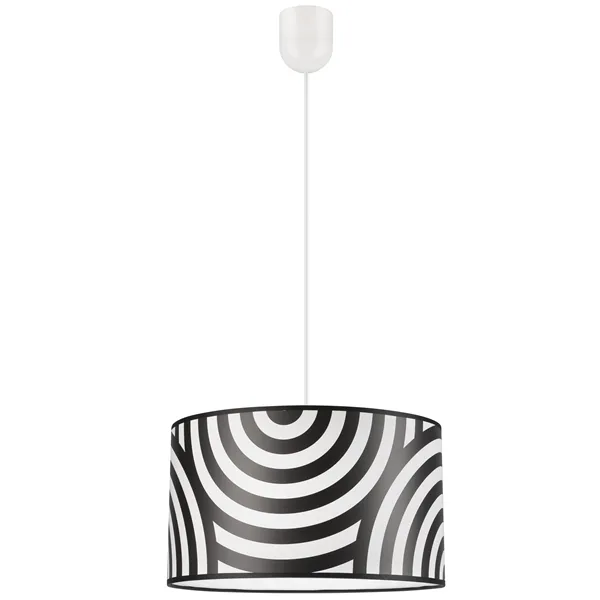 LM-1.1.97 PRINT 1-light pendant lamp with a printed lampshade