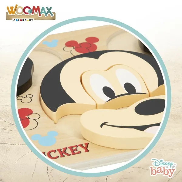 Lasten puinen palapeli Disney Mickey Mouse + 12 vuotta 6 Kappaletta (12 osaa)