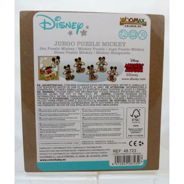 Lasten puinen palapeli Disney + 2 vuotta (12 osaa)