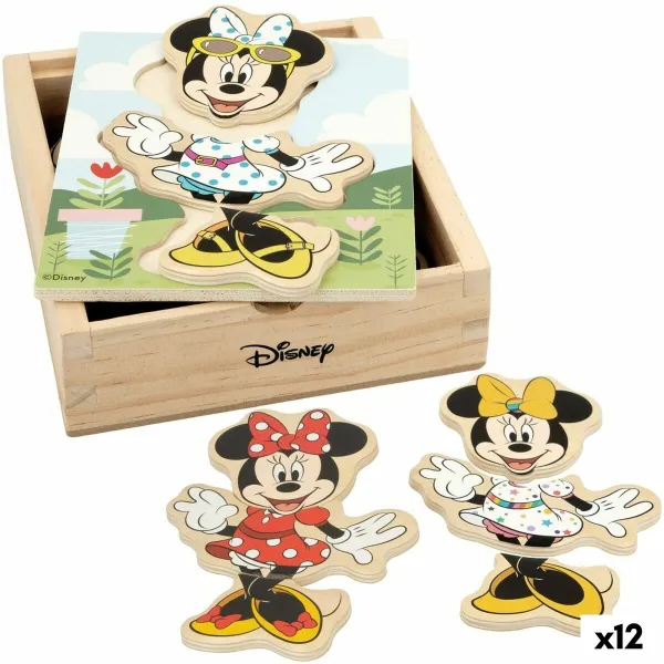 Lasten puinen palapeli Disney + 2 vuotta 19 Kappaletta (12 osaa)