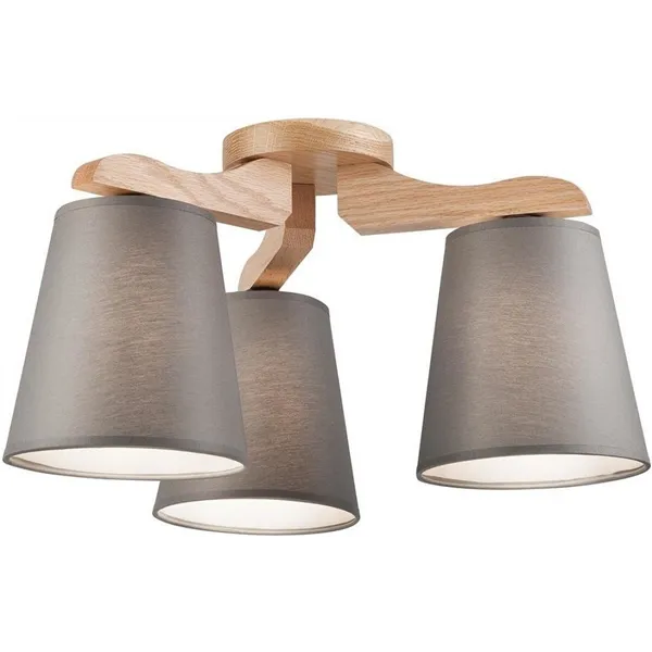 LM-3.55/S ANDREAS 3-light wooden ceiling lamp