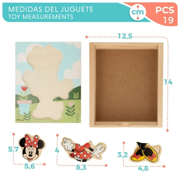 Koka Puzle Bērniem Disney + 2 gadi 19 Daudzums (12 gb.)