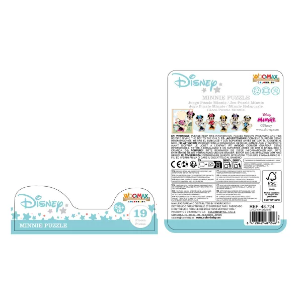 Child's Wooden Puzzle Disney + 2 Years 19 Pieces (12 Units)