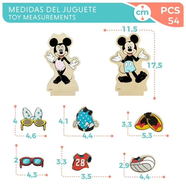 Figūrų rinkinys Disney 11,5 x 17,5 x 1,2 cm 54 Dalys 4 vnt.