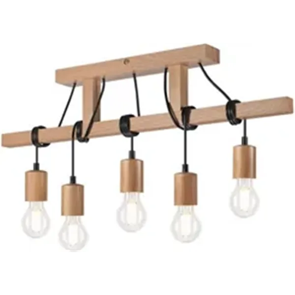 LM-5.97 LEON OAK 5-light wooden hanging lamp