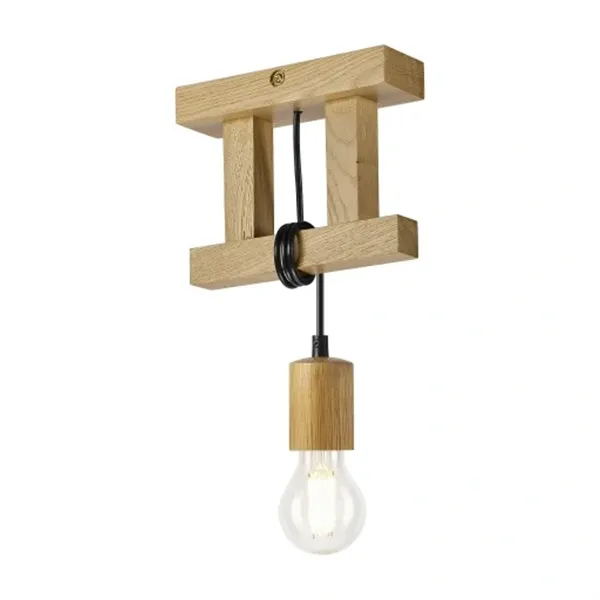 LM-1.97 LEON OAK 1-light wooden hanging lamp