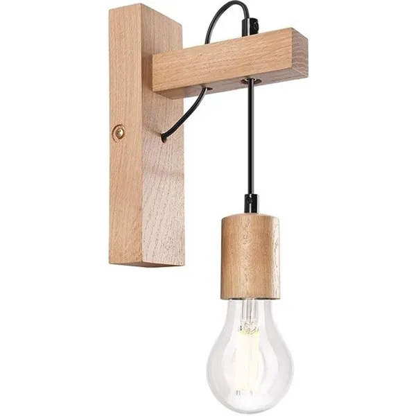 KM-1.97 LEON OAK 1-light wooden wall lamp