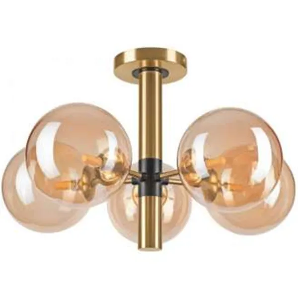 LM - 5.218 ROLLO 5-light hanging lamp with lampshades - balls