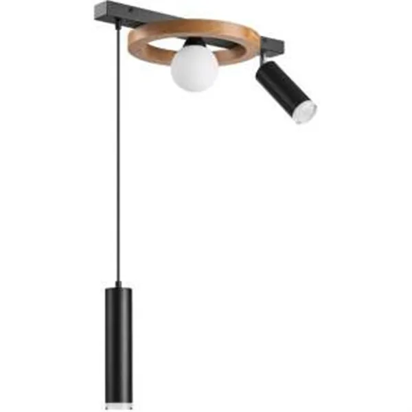 LM - 3.214 / D OTIS 3-light ceiling lamp with wooden electrics