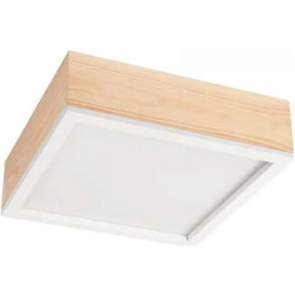 LD-PD-9.4 SANTIAGO 2-light square wooden ceiling lamp