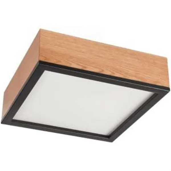 LD-PD-9.4 SANTIAGO 2-light square oak ceiling lamp