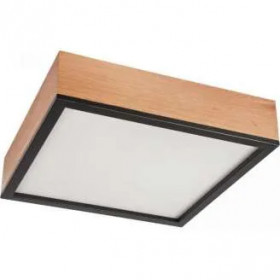 LD-PD-9.5 SANTIAGO 4-light square oak ceiling lamp
