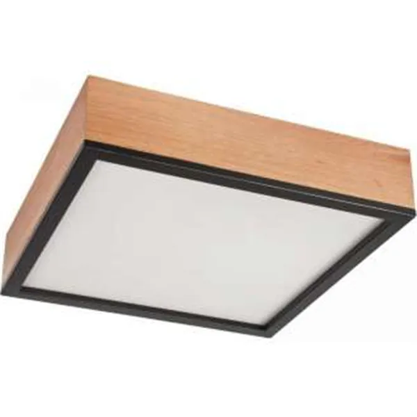 LD-PD-9.5 SANTIAGO 4-light square oak ceiling lamp