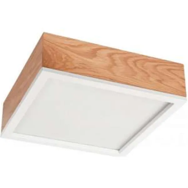 LD-PD-9.4 SANTIAGO 2-light square oak ceiling lamp