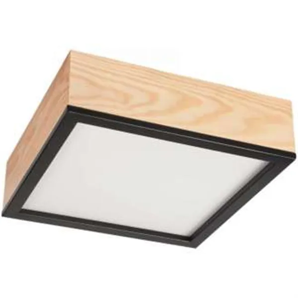 LD-PD-9.4 SANTIAGO 2-light square wooden ceiling lamp