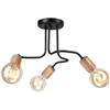 LM-3.195 CONOR 3-light ceiling lamp black / oak