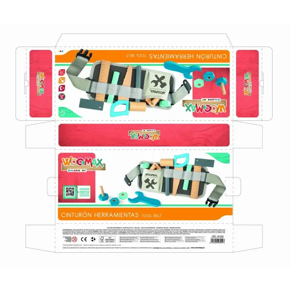 Toy tools Woomax 12 Pieces 31 x 14 x 2,5 cm 6 Units