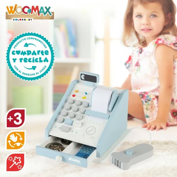 Toy Cash Register Woomax 18 Pieces 4 Units 18 x 15 x 18 cm