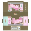 Bed Woomax Pink 4 Units 31 x 20 x 16 cm