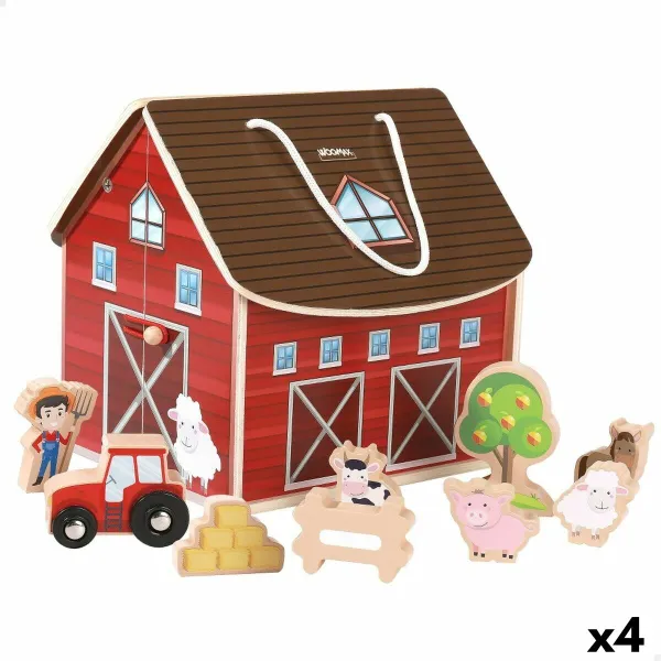 Playset Woomax Ферма 9 Предметы 4 штук 19 x 18 x 19 cm