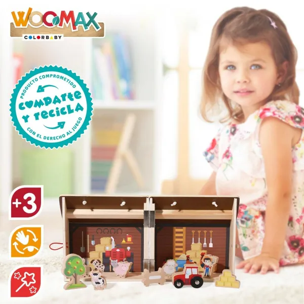 Playset Woomax Ферма 9 Предметы 4 штук 19 x 18 x 19 cm