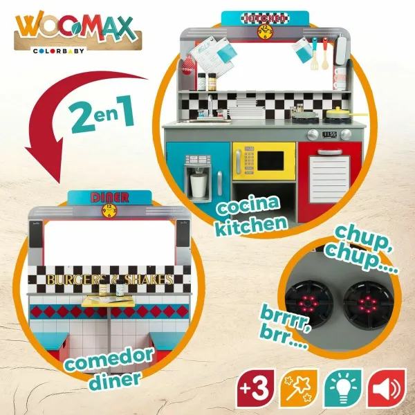 Mänguköök Woomax Puit 90 x 58 x 104 cm