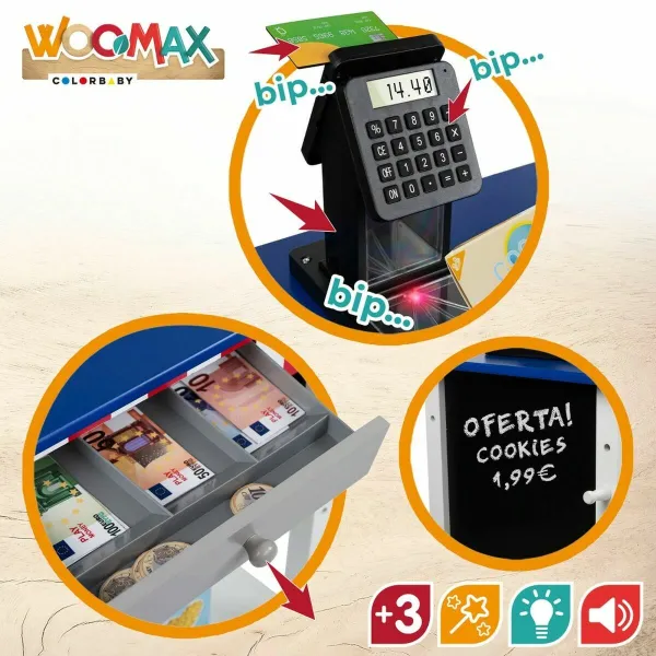 Žaislų prekybos centras Woomax 48 x 70 x 30 cm 28 Dalys