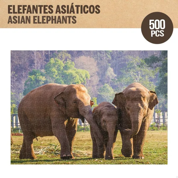 Palapeli Colorbaby Elephant 500 Kappaletta 6 osaa 61 x 46 x 0,1 cm