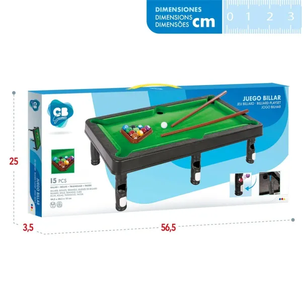 Pool table CB Games 44,5 x 13 x 24,5 cm (12 Units)